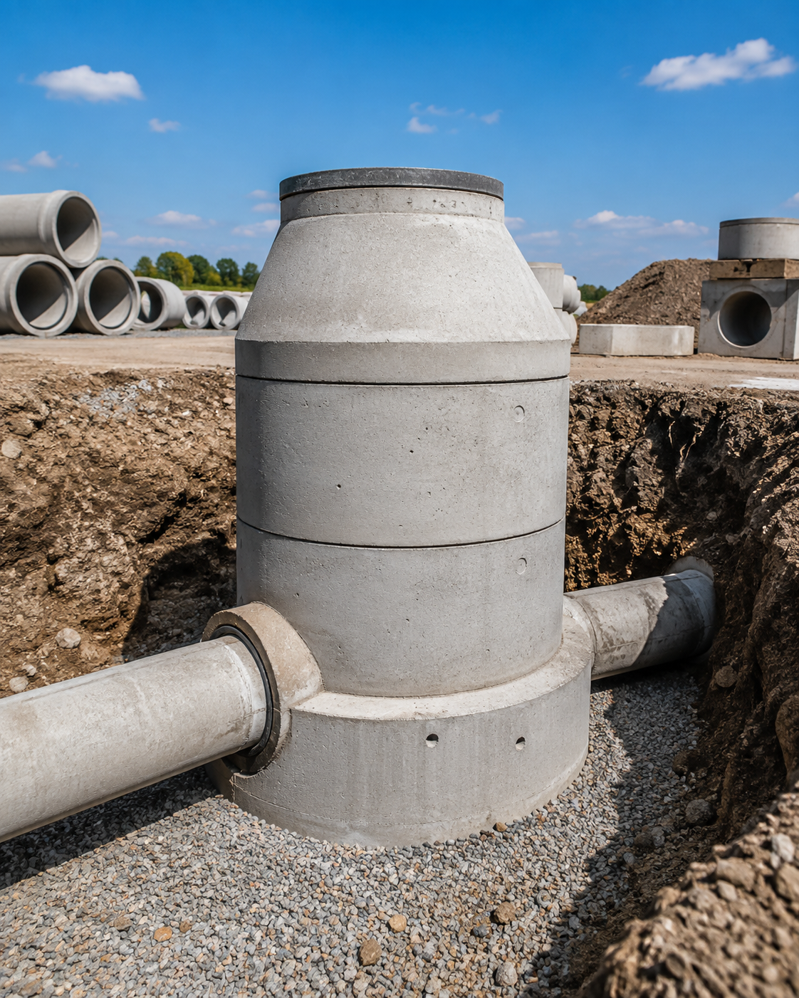 Beton menhol ve yeraltı altyapı sistemi uygulaması