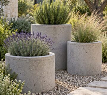 Peyzaj beton boru dikey kapak 360x320
